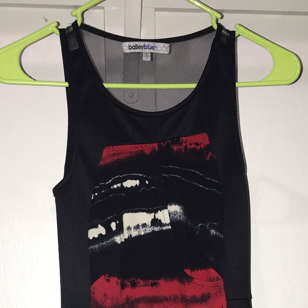 Formal red and black dress